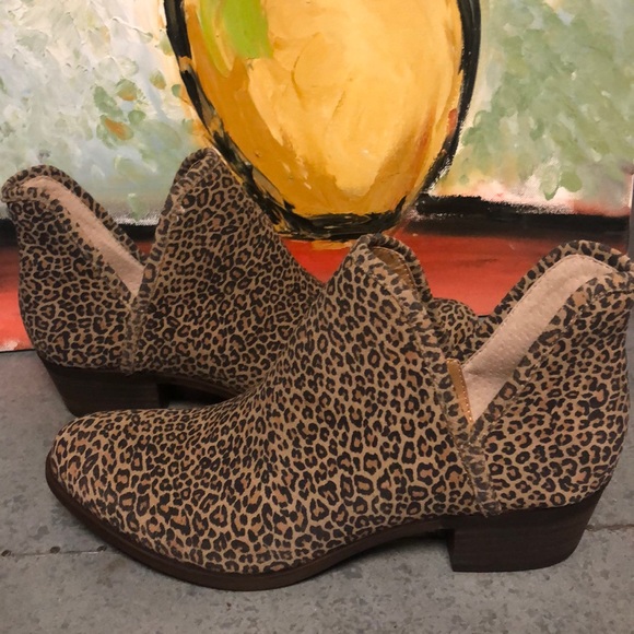 Lucky Brand Baley2 Booties Suede Leopard Size 9.5M - Picture 13 of 16